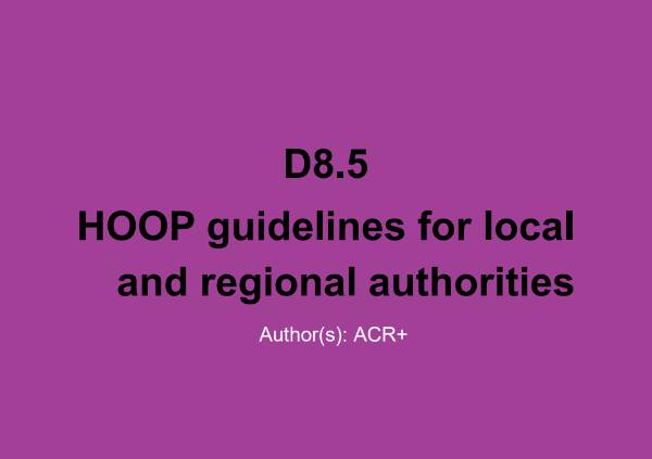 HOOP guidelines for local and regional authorities